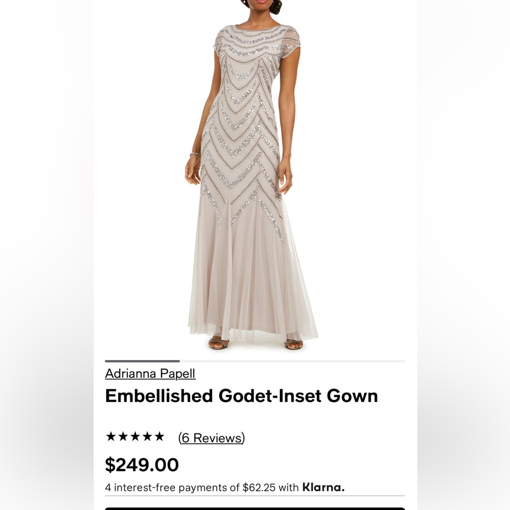 Adrianna Papell beaded dress